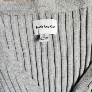 FRANK AND OAK knit button up long sleeve